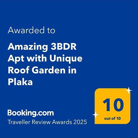 Amazing 3Bdr Apt With Unique Roof Garden In Plaka Athens Exterior photo